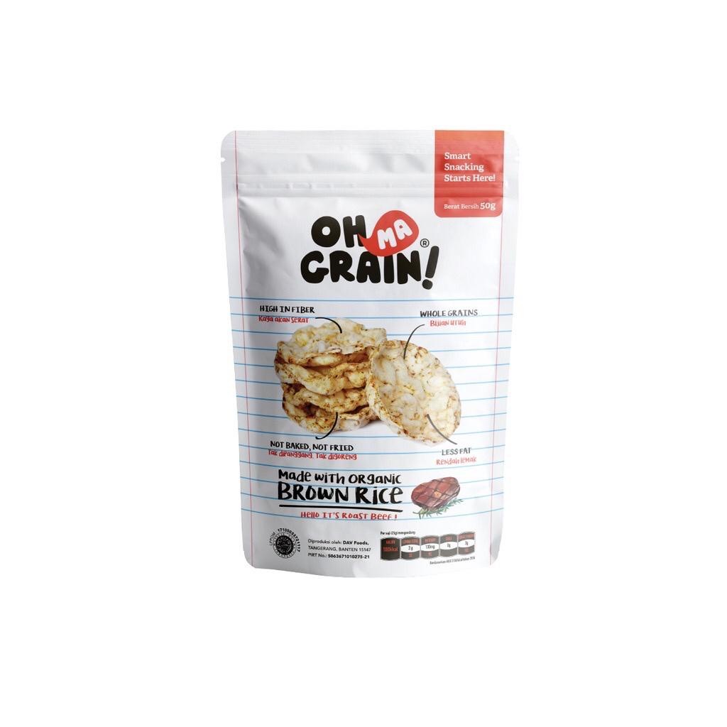 

Mamam_Asoy Oh Ma Grain! Snack Diet Keripik Beras Organik - Organic Brown Rice Crackers Snack