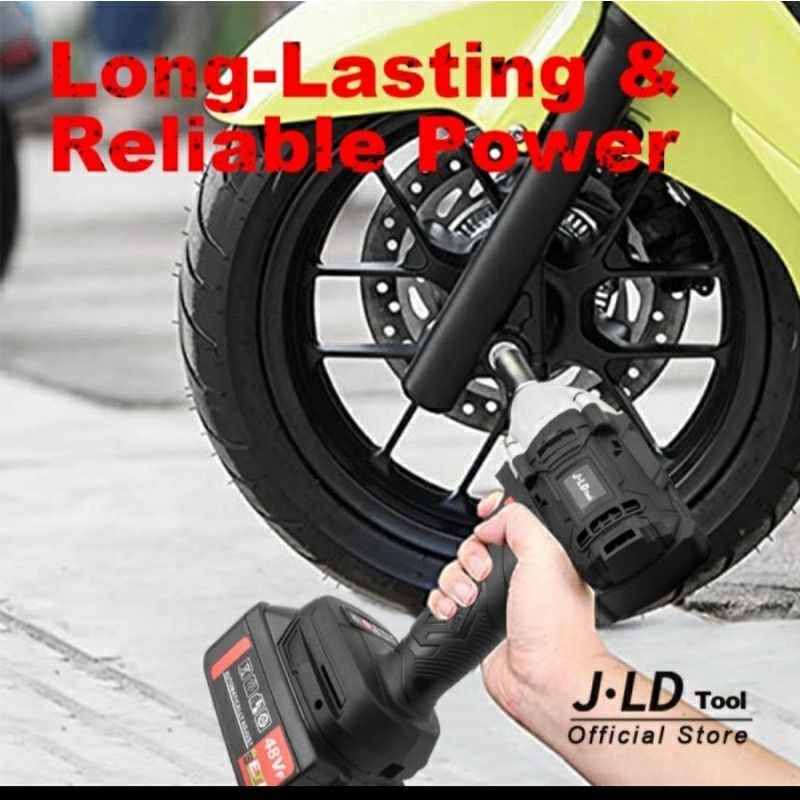 (Homelytouch Cordless Impact Wrench Jld 48S 350Nm Batre 88V Mesin Buka Baut Mobil Motor Jld Tools