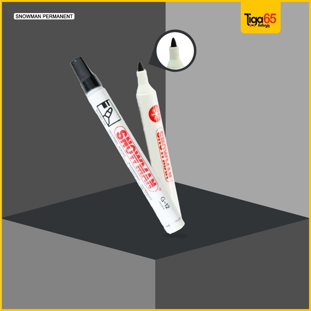 

Spidol Permanen Snowman 1 PCS / Spidol Snowman / Warna Hitam / Spidol Marker / Spidol G-12