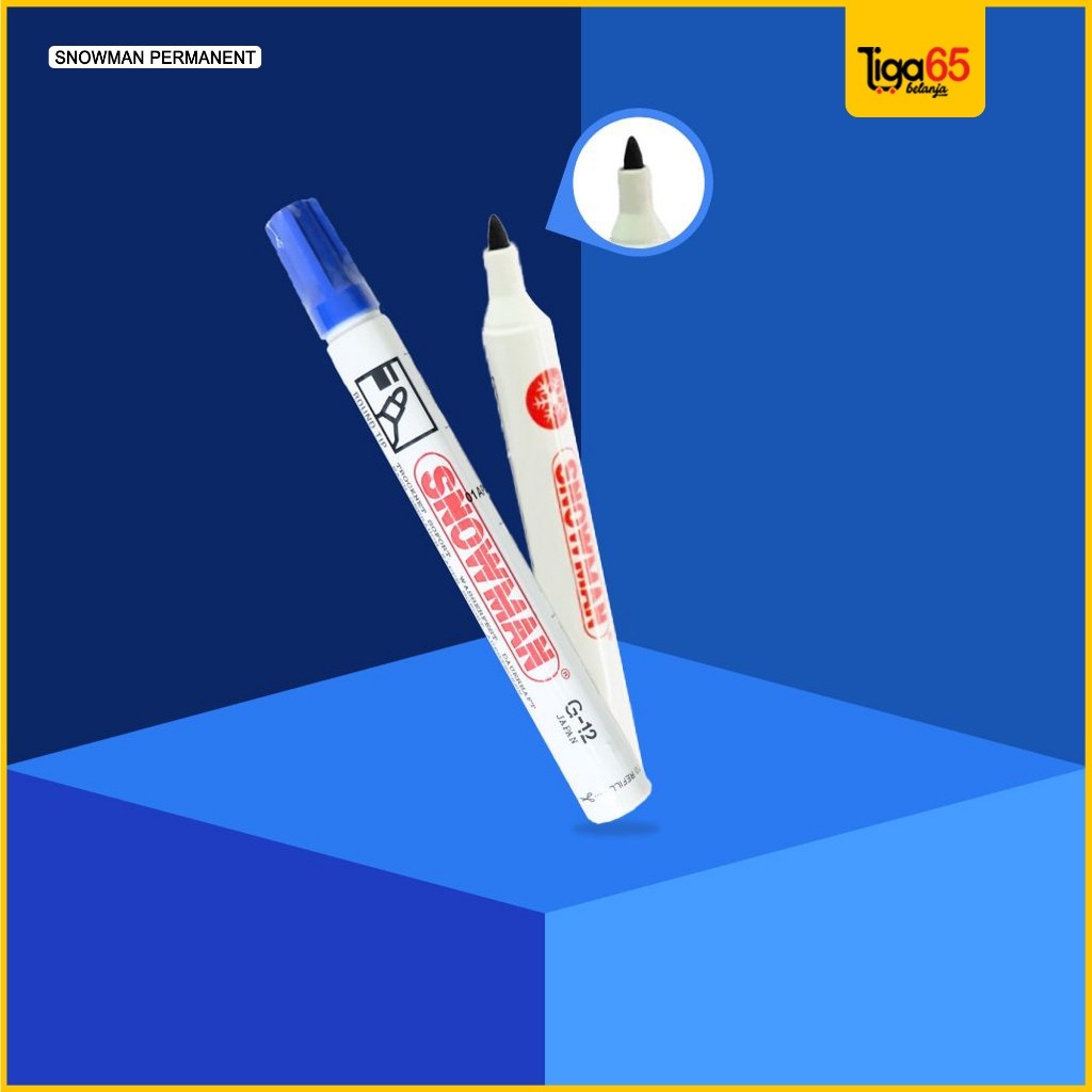 

Spidol Permanen Snowman 1 PCS / Spidol Snowman / Spidol Warna Biru / Spidol Marker / Spidol G-12 / Tas n Tulis