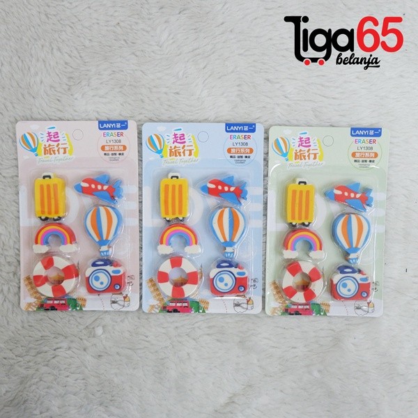 

Cartoon Eraser 40901 Penghapus Travel Shape Isi (6PCS/SET)