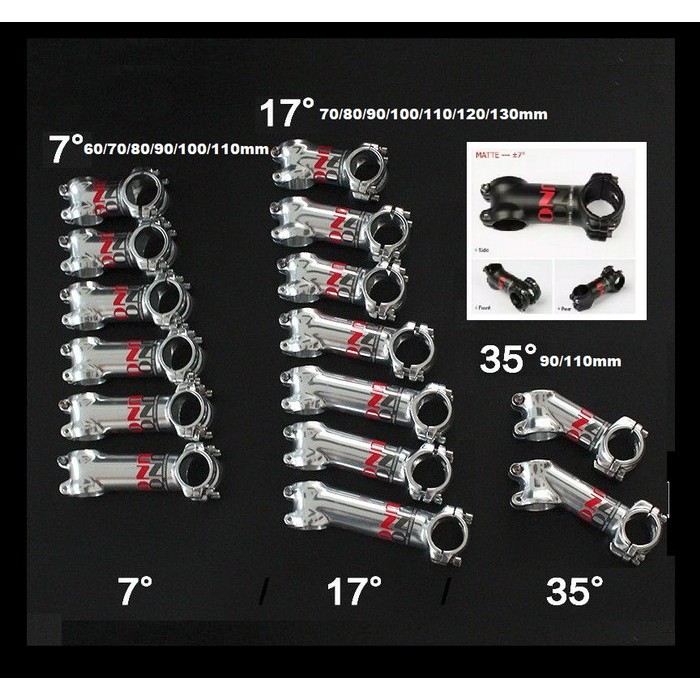 Stem Sepeda UNO CHROMOLY 60 70 80 90 100 110 120 mm 7 17 31.8 SILVER