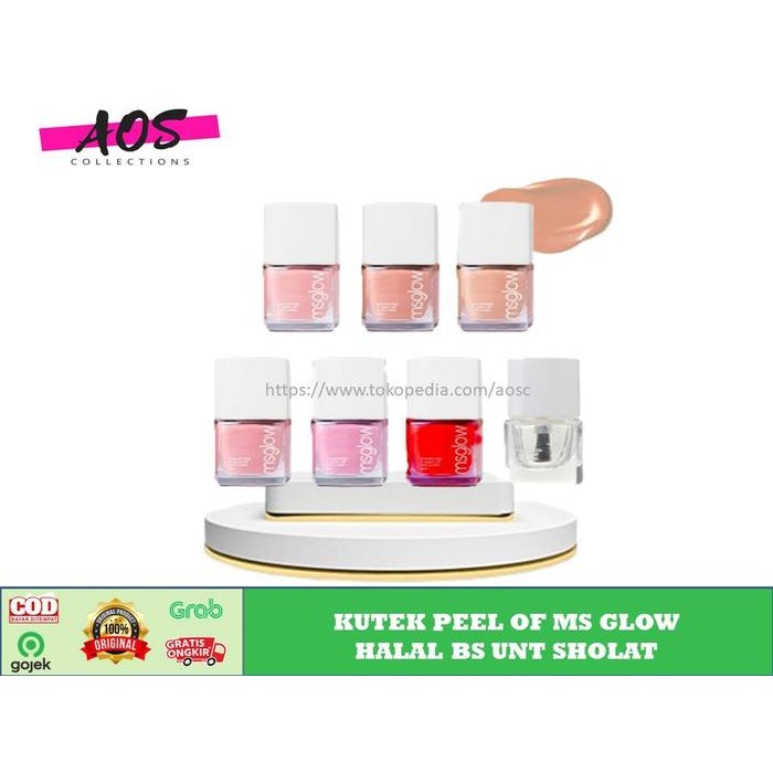 PASTI MURAH MS GLOW NAIL POLISH PEEL OFF KUTEK CAT KUKU HALAL BISA DIBUAT SHOLAT