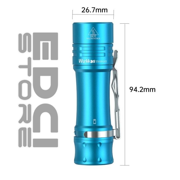 Senter Wurkkos TS10 MAX, LED 3X 519A, 2500 Lumens, Anduril 2