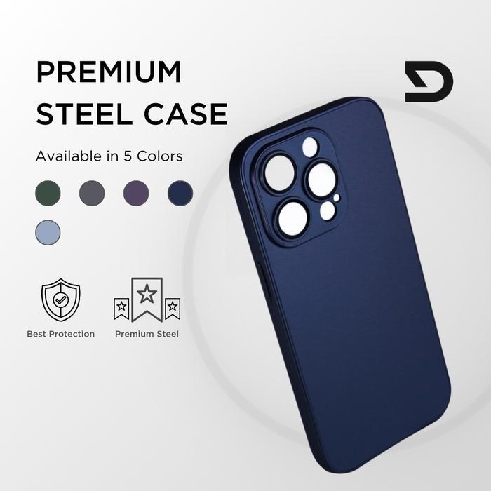 Case iPhone 11 12 13 14 Pro Max Matte Lens Protector Casing ProSteel
