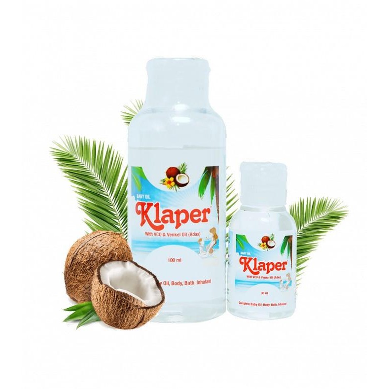 Klaper Baby Oil with VCO & Venkel Oil (Adas) 100ml