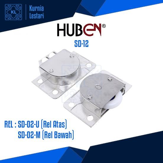 PREMIUM HUBEN SD-12 / Roda Sliding Lemari HUBEN SD12 (Rel SD-02)