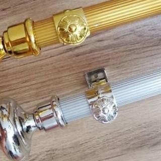 PREMIUM Batang Pipa Besi tirai Gorden Gordyn polos/tiang rel besi fullset