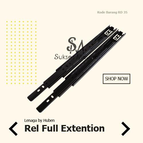 PREMIUM RD 35 - 450 REL LACI DOUBLE TRACK 45CM LENAGA HUBEN REL FULL EXTENTION