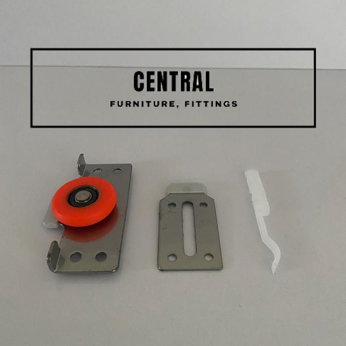 PREMIUM Roda Sliding Pintu Lemari Rel Sliding TWIN (HARGA 1 PCS - 1 SET 4pcs)