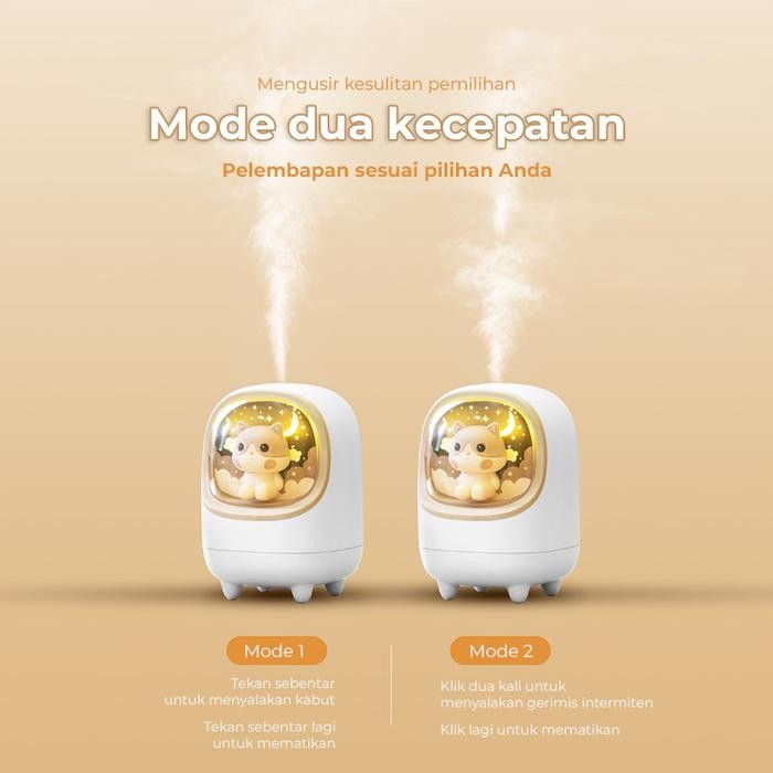 Terlaris Muxiang M23 Cute Pet Mini Air Humidifier Usb Led Lamp Pelembab Udara