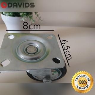 PREMIUM Roda Troli Gerobak Etalase Mesin Cuci Kulkas Caster 3 Inch Karet Ban Lemari Hidup