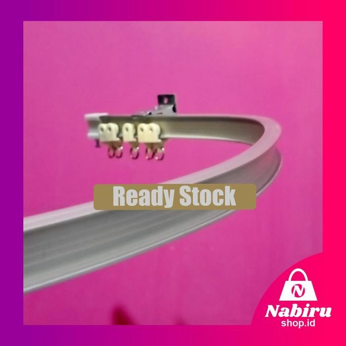 PREMIUM Rel Gorden Lengkung Rollet Gordyn Siku Flexibel Batang Hordeng Elastis untuk Gordern