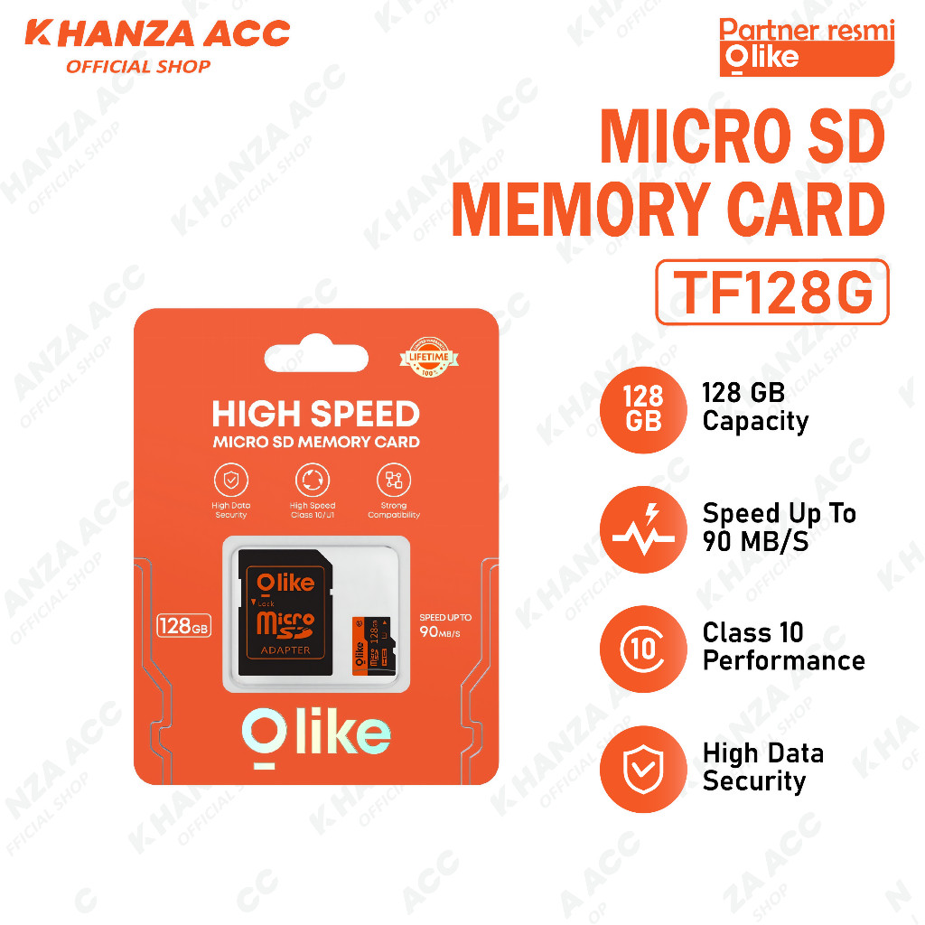 KHANZAACC OLIKE Kartu Memori Hp 4GB 8GB 16GB 32GB 64GB 128GB Original Bergaransi
