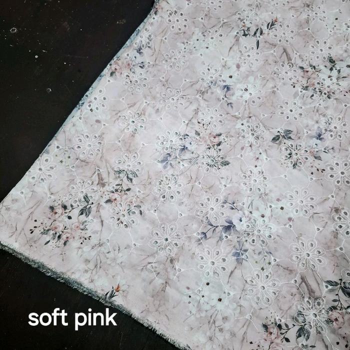 kain Katun bordir bolong-bolong