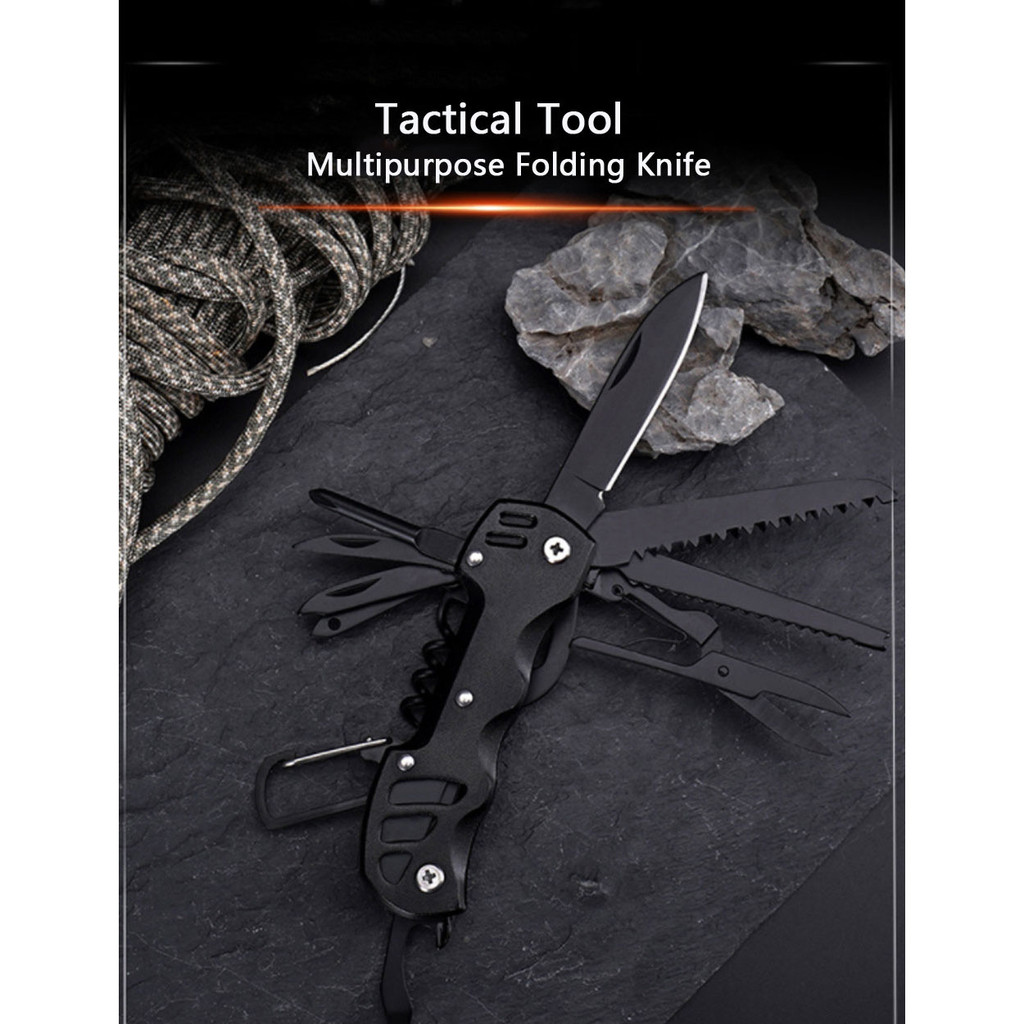 

Alat ZEST Pisau Lipat Multifungsi Survival Multi-Tools EDC - PL-100 Potong