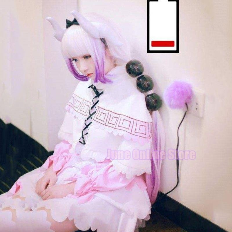Miss Kobayashi'S Dragon Maid Kanna Kamui Cosplay Costumewigs For Women Kobayashi San Chi No Maid