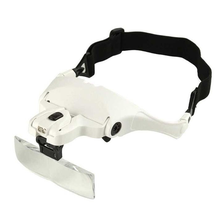 

Bricks - Helm Kacamata Pembesar Reparasi Jam 5X Magnifier 2 Led -Sa42
