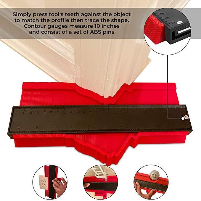 

Bricks - Penggaris Contour 25Cm Duplicator Gauge Ruler 10" Inch Copy Gauge Sudut Kontur M137