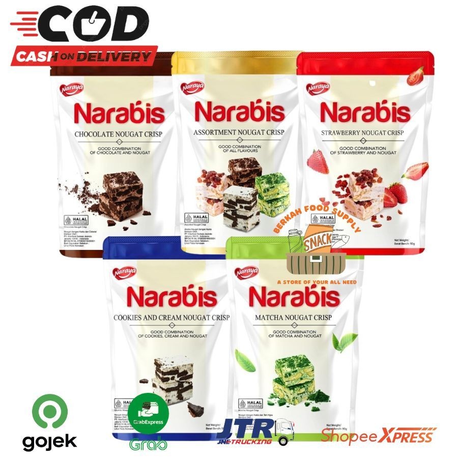 

Andrianbijaksana [ Berkah ] Naraya Narabis Nougat Crisp 90Gr Chocolate Assortment Cookies Strawberry