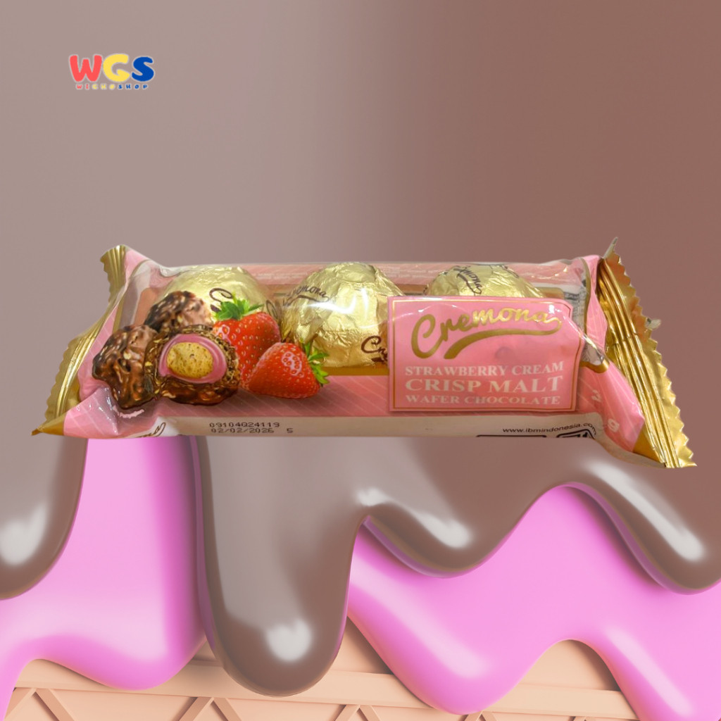 

Andrianbijaksana Cremona Strawberry Cream Crisp Malt Wafer Chocolate 3Pcs 36G