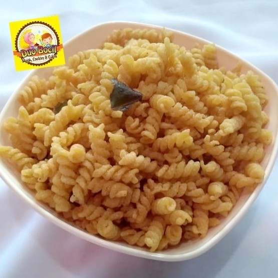 

Andrianbijaksana Makaroni Spiral Ulir Bantet Rasa Original Gurih 250 Gram - Duo Bocil Snack