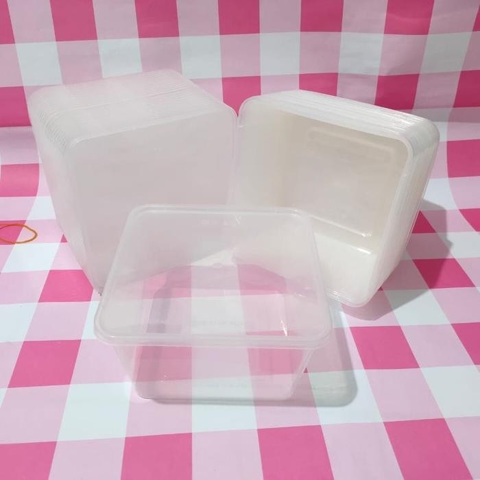 JTTOP" KOTAK PLASTIK 1500 ML [25 PCS] THINWALL KOTAK BENING BOX PLASTIK