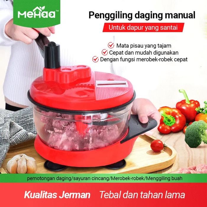2.5 Liter Chopper Manual Blender Putar Besar - Penggiling daging dan sayur multifungsi jumbo 2.5L