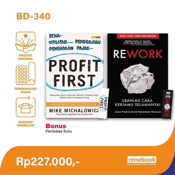 

PROMO PAKET BUKU PROFIT FIRST DAN REWORK - BUKU BISNIS - RENEBOOK READY