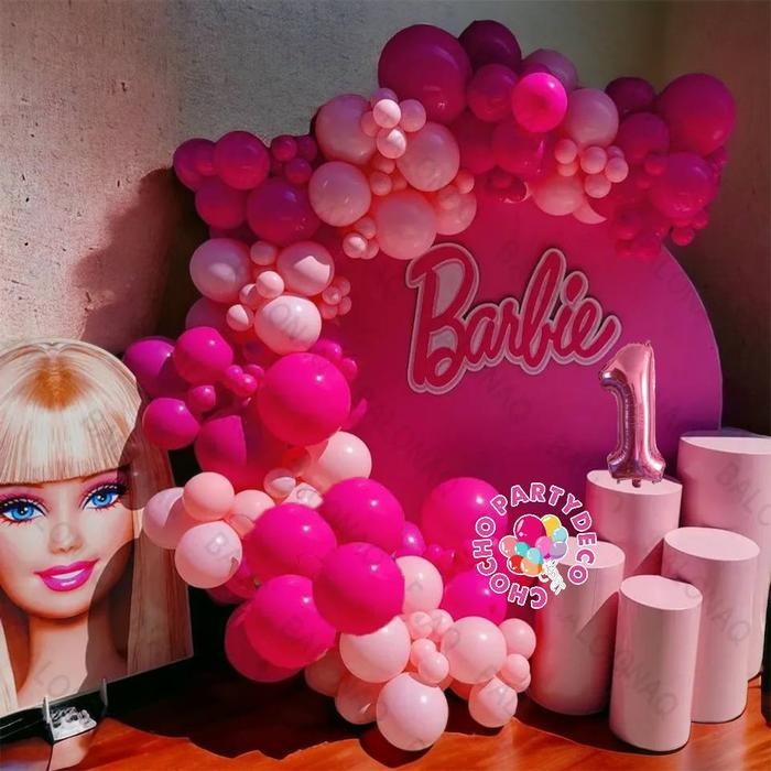 PREMIUM Paket Balon BARBIE GARLAND / Dekorasi Ulang Tahun BARBIE
