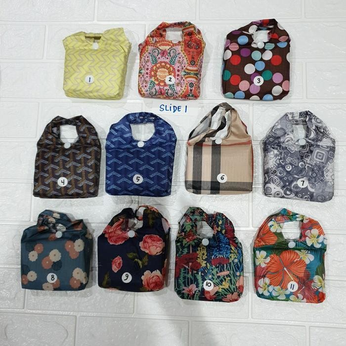 PREMIUM Tas belanja Lipat eco shopping bag import