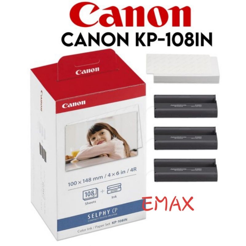 CANON SELPHY KP-108 IN Photo Printer Ink Paper CP710 CP800 CP810 CP900 CP910 Kertas Photo Tinta