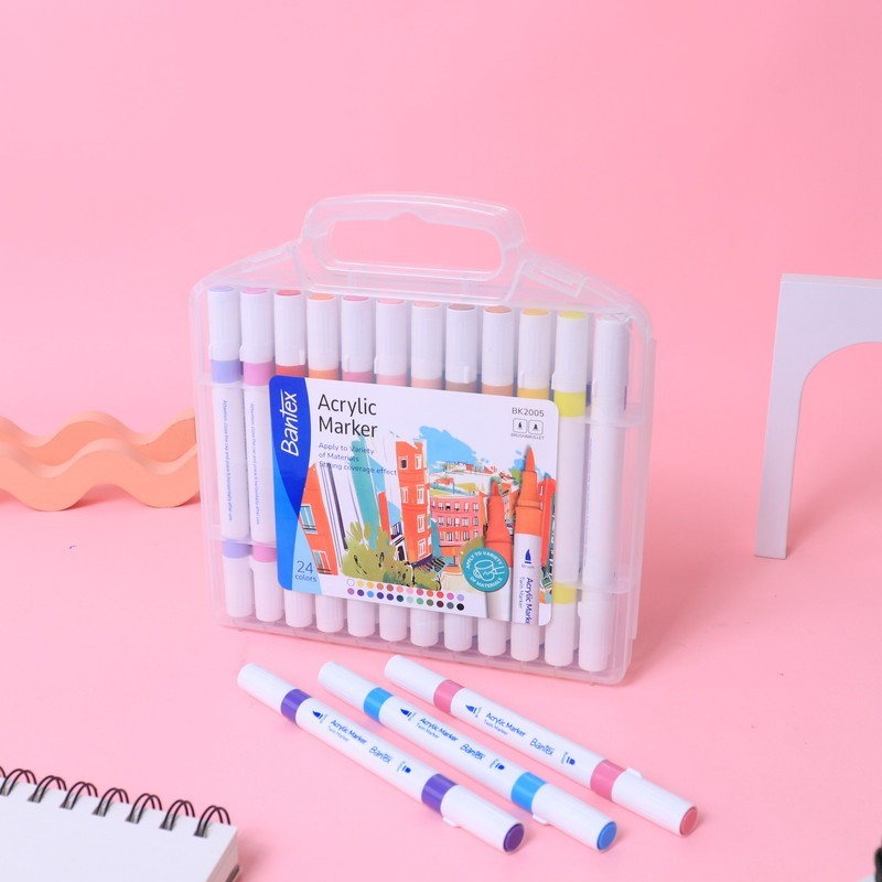 

[BMS Surabaya] Bantex Sketch Marker Warna Warni Tip Waterbased Untuk Ilustrasi Manga PP Box BK20XX