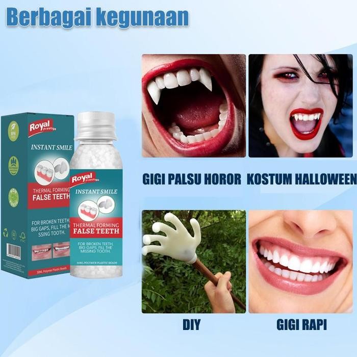 Tahan Lama 50 Tahun Gigi Palsu Temptooth Penambal Gigi Isi Bahan Food