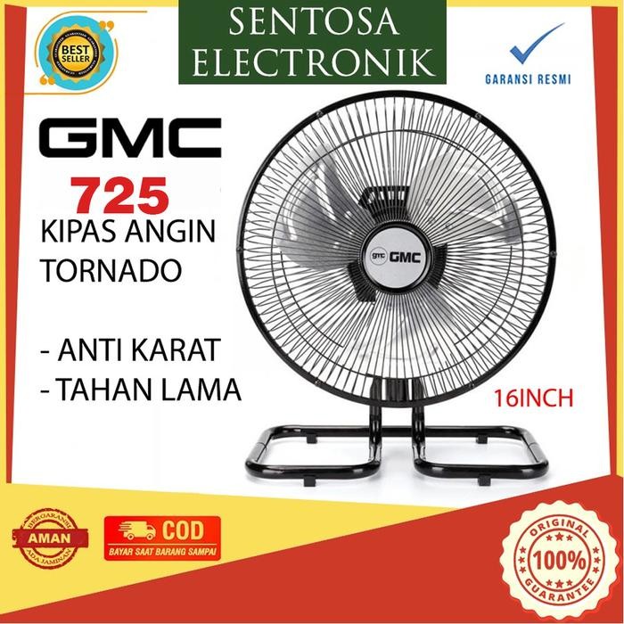 Gmc Bm-715 Kipas Angin Tornado Duduk Baling2 Besi 16 In