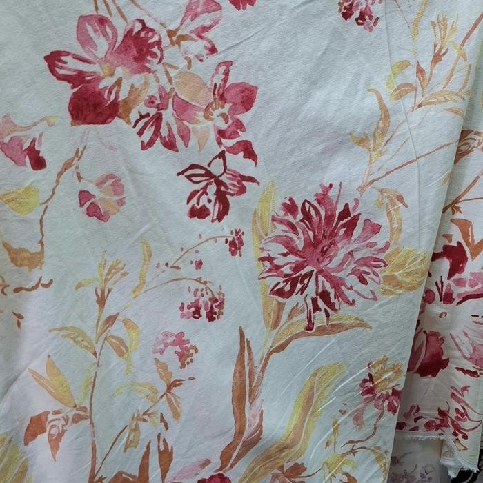 Bahan linen motif - kain katun serat 100% linen - cotton linen bangkok