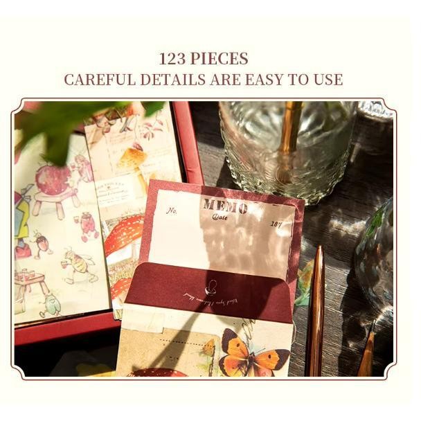 

Scrapbook Set Journal Kit Lengkap Isi 123 Pcs Forest Edition Include Buku + Sticker + Memo + Washi