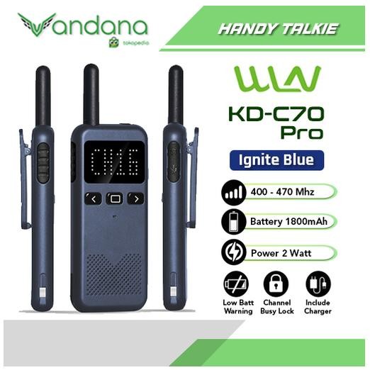 HT WLN KD-C70 PRO Walkie Talkie Kompak, Jangkauan hingga 3 Km, Baterai Awet