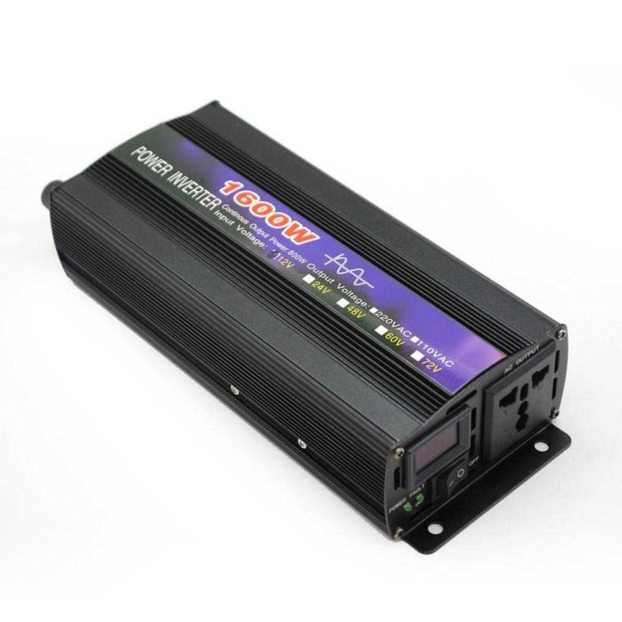 Paling Murah Power Inverter Psw Pure Sine Wave Dc 12V To Ac 220V 1600W