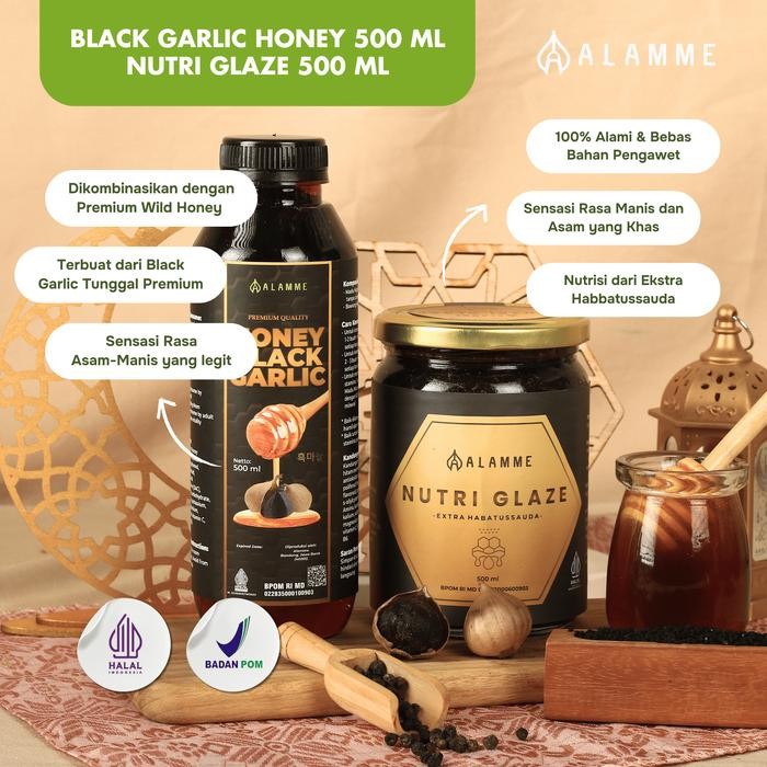 

Paket Best Seller Alamme Nutri Glaze & Black Garlic Honey Alamme 500ml + 500ml