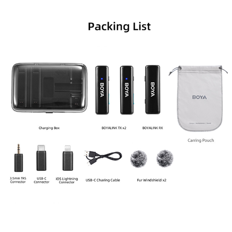 Boya BoyaLink All in One Wireless Mic Boya Link Microphone Garansi