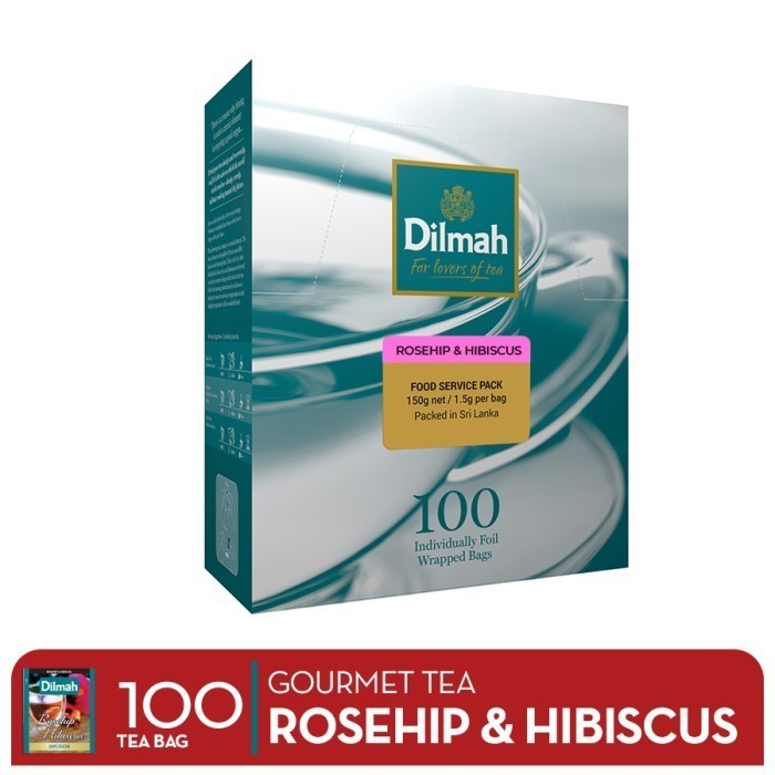 

Dilmah Rosehip & Hibiscus Tea - Teh Celup Foil Envelope 100s