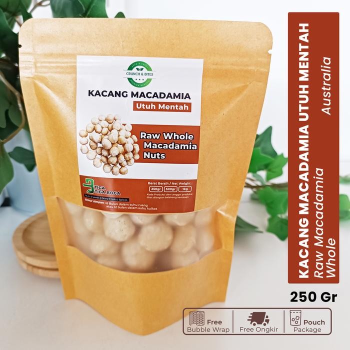 

Kacang Macadamia Mentah Utuh 250gr / Raw Macadamaia Whole Australia