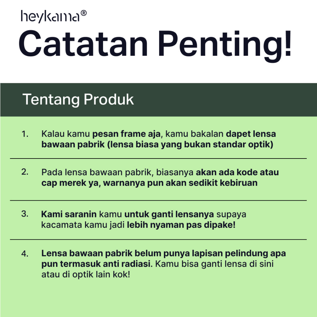 heykama - Frame Kacamata Karia