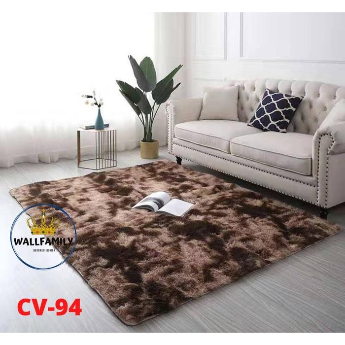 Karpet lantai bahan velvet rasfur anti slip size 100x150 & 120x180