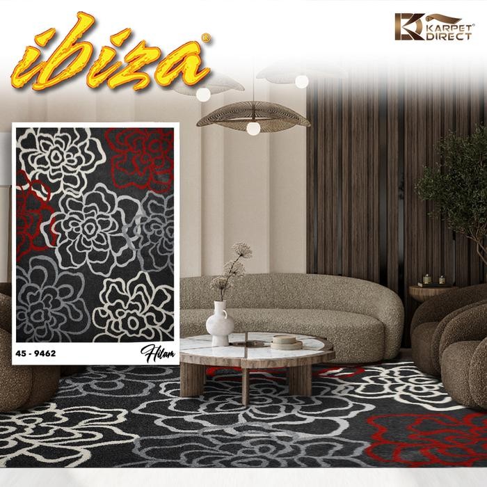 [Karpet Direct] Ibiza Karpet (Hitam) 100x150 cm - Kode 45-9462