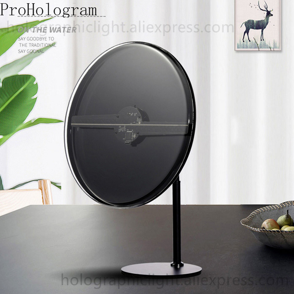 Wifi 3D Kipas Hologram Proyektor Meja Berdiri Tanda Led Lampu Holografik Pemutar Tampilan Iklan Jara