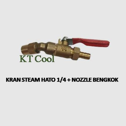 KRAN STEAM HATO 1/4 + NOZZLE BENGKOK