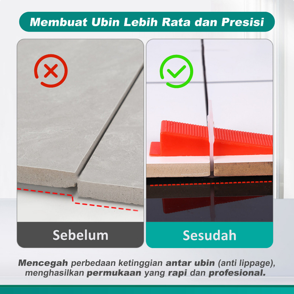 ASTEEL Clip klip perata keramik granit lantai tile leveling nat spacer 1mm