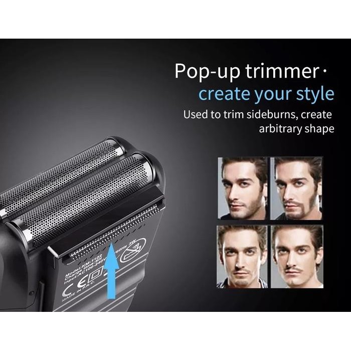 Alat Cukur Rambut Jenggot Kumis Kemei KM-1102 Shaver Kemei Km 1102